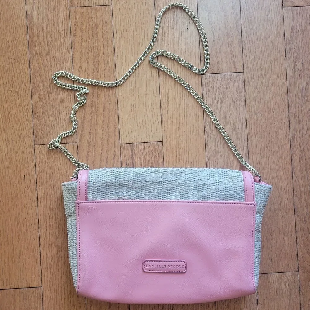 Danielle Nicole Straw Purse (Pink) - Picture 2 of 4